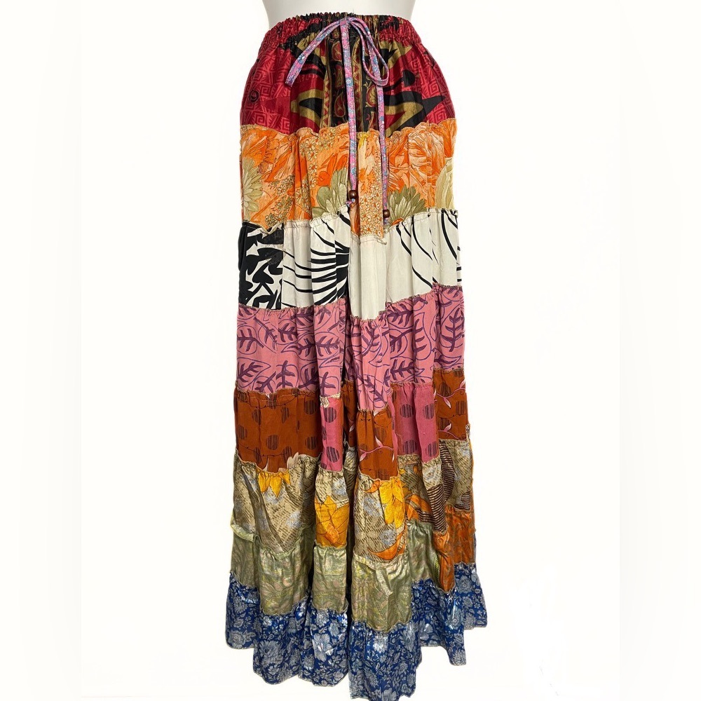 Boho silk maxi